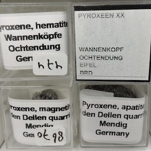 Pyroxene group micromounts from France and Germany