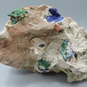 Azurite et malachite sur matrice du Maroc – miniature