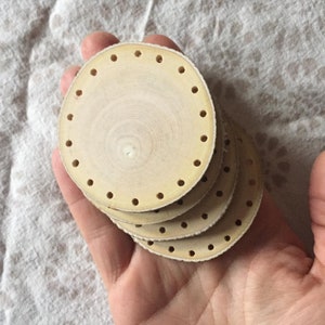 SOLD OUT - Fig Tree Coil Weaving Disc, Wooden Weaving Disc, Fig Tree Weaving Disc, DIY Weaving Kits, Wood Disc, Weaving Starter Pack