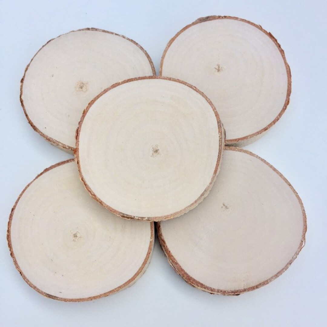 Wood Rounds, Blank Wood Discs Rounds, Blank Christmas Ornaments, Birch