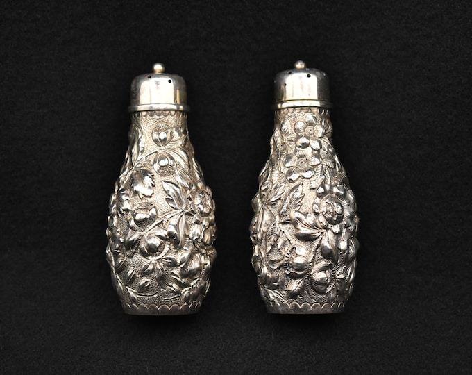 Featured listing image: Antique Dominick & Haff Repoussé Salt Pepper Shakers