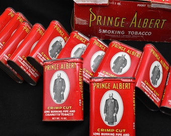 Prince Albert Tobacco Tins (12) WITH BOX! Extremely rare!