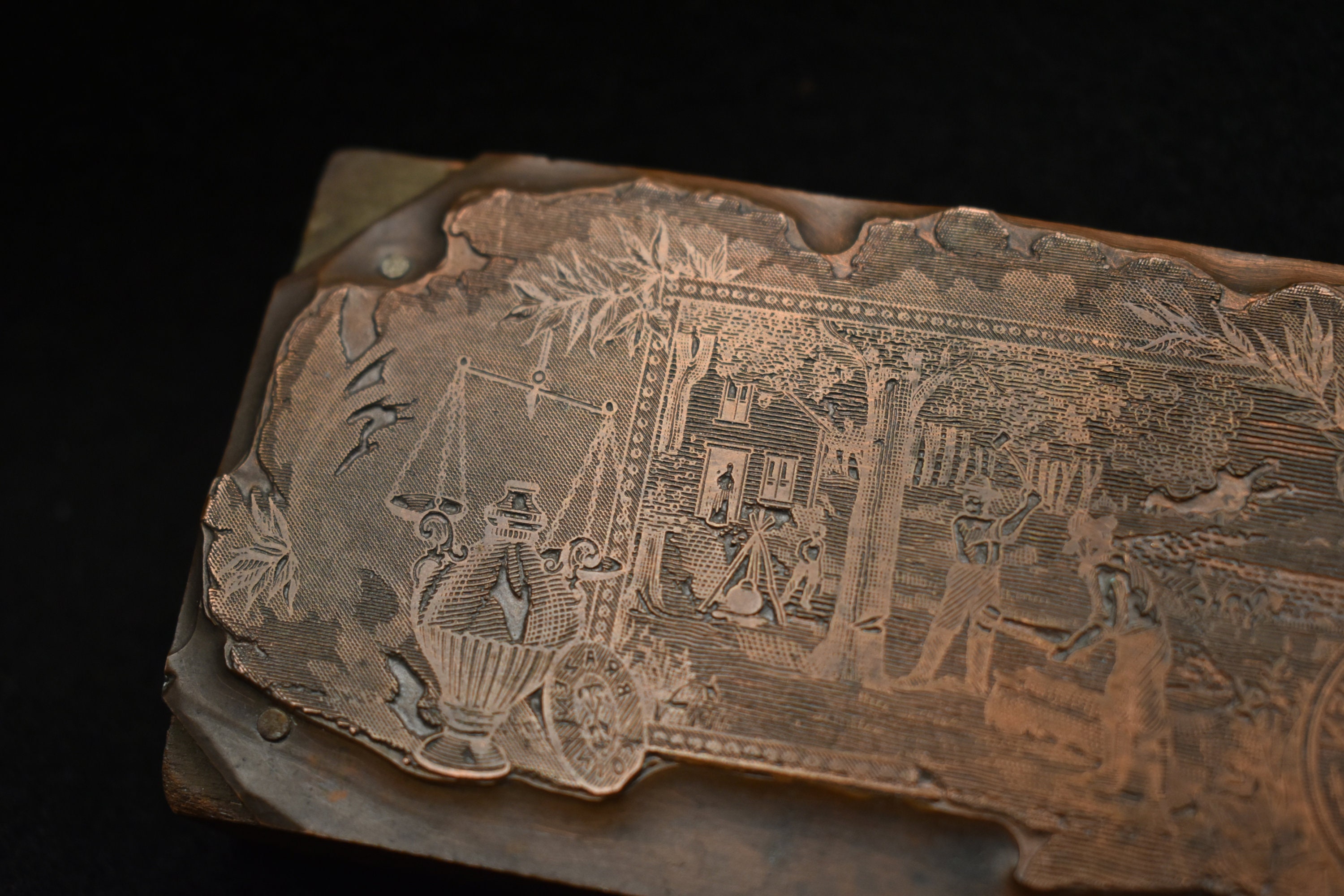 Extremely rare modern woodmen of america stamp print block