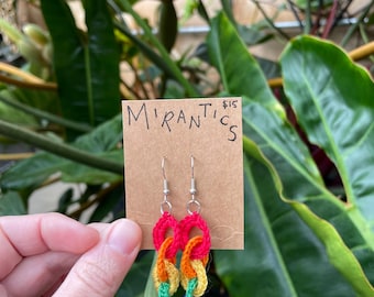 Crochet Pride Chain Earrings