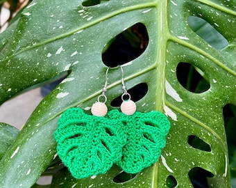 Monstera Leaf Earrings
