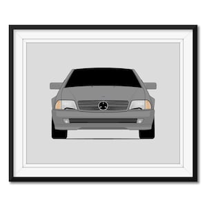 Mercedes Benz 500SL R129 (1990-1995) Inspired Car Poster Print Wall Art Decor CX1 (Unframed)