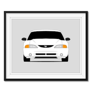 Ford Mustang SVT Cobra (1994-1995) Inspired Car Poster Print Wall Art Decor CX1 (Unframed)