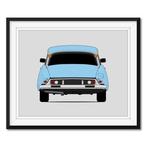 Citroen DS (1968-1975) (Rear) Inspired Poster Print Wall Art Decor CX1 (Unframed)