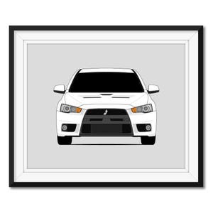 Mitsubishi Lancer Evolution X CZ4A (2007-2016) Inspired Car Poster Print Wall Art Decor EVO X Evo 10 CX1 (Unframed)
