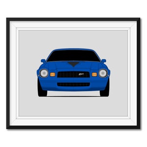 Chevy Camaro Z28 (1978-1981) 2nd Generation Inspired Car Poster Print Wall Art Decor CX1 (Unframed)