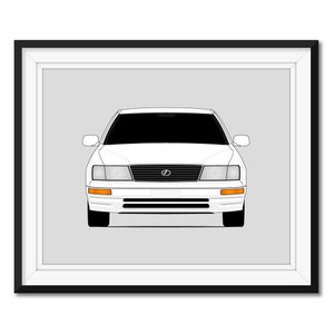 Lexus LS400 (1990-1994) XF10 Inspired Car Poster Print Wall Art Decor CX1 (Unframed)