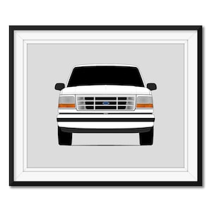 Ford F-150 (1992-1996) 9th Generation Inspired Car Poster Print Wall Art Decor CX1 (Unframed)