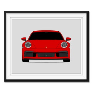 Porsche 911 Turbo (2021-presente) 992 Poster ispirato alla stampa artistica da parete CX1 (senza cornice)