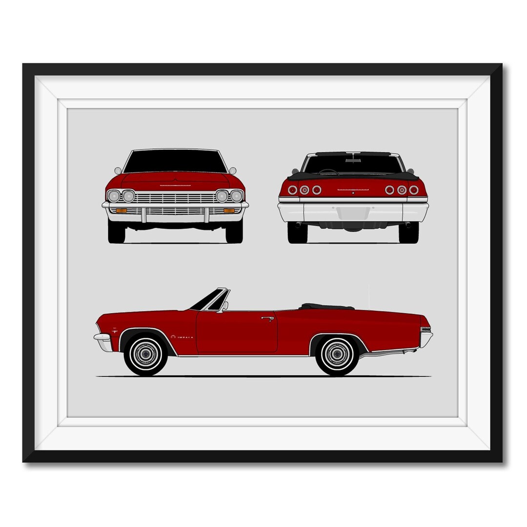 Chevy Impala Convertible (1965) (front Rear Side) (landscape