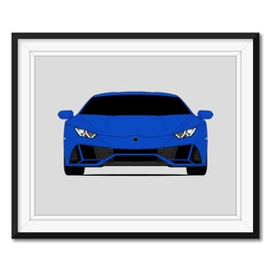 Lamborghini Huracan EVO LP 640-4 (2019-2020) Inspired Poster Print Wall Art Decor CX1 (Unframed)