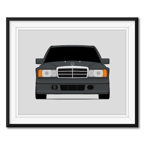 Mercedes Benz 190E (1990-1991) Cosworth Evolution II Inspired Car Poster Print Wall Art Decor CX1 (Unframed)