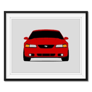 Ford Mustang SVT Cobra (2003-2004) Car Poster Print Wall Art Decor CX1 (Unframed)