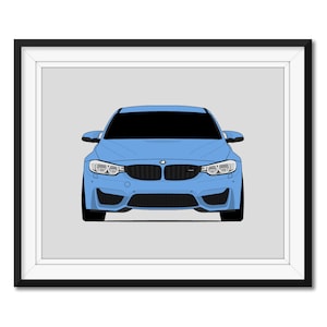 BMW M3 F80 (2014-2017) Inspired Car Poster Print Wall Art Decor BMW M Power CX1 (Unframed)