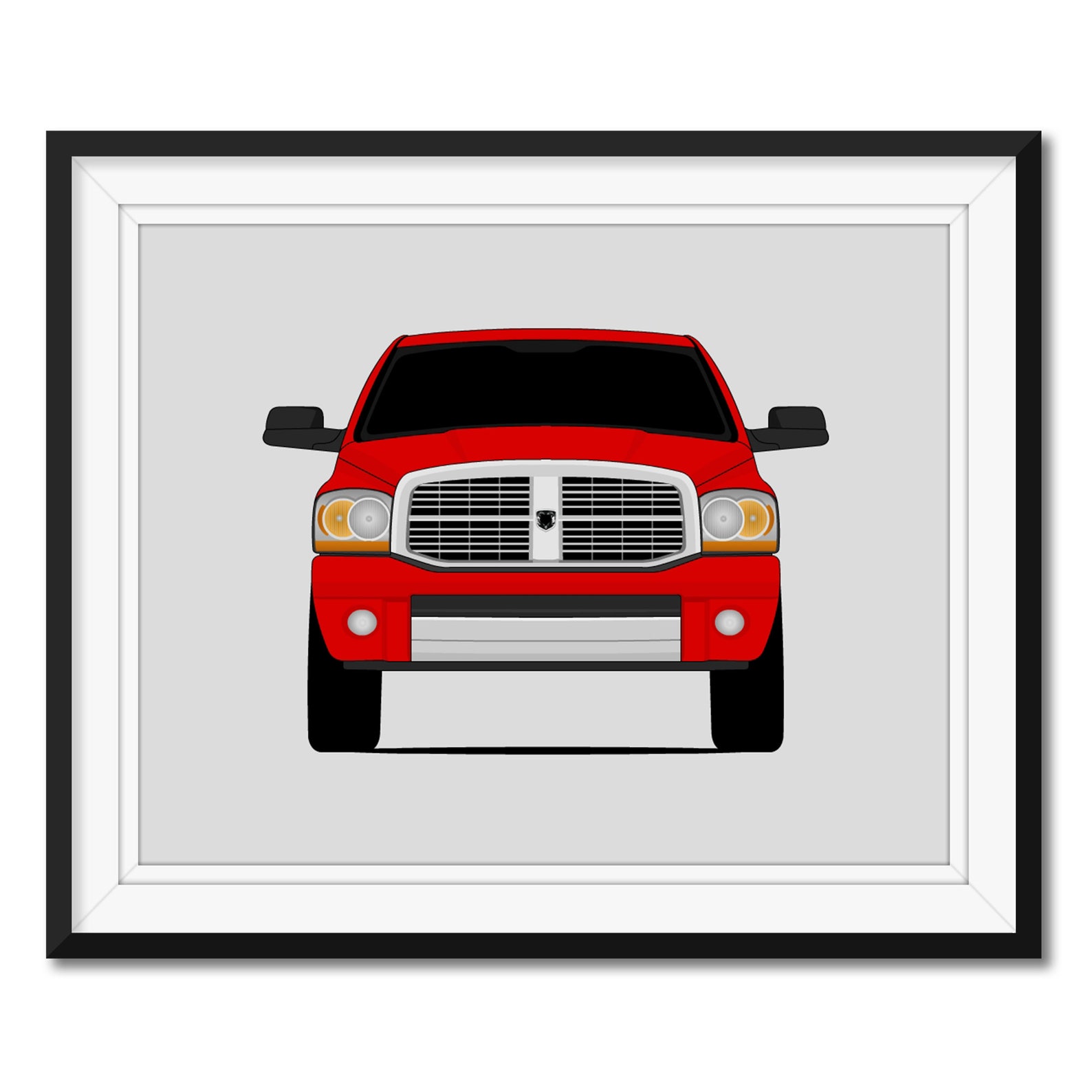 Dodge Ram 1500 Inspired Poster Print Wall Art Decor Handmade | Etsy