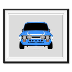 Ford Escort MK1 RS1600 (1967-1975) from Fast & Furious 6 Inspired Car Poster Print Wall Art Decor Paul Walker Brian O&#39;Connor CX2 (Unframed)