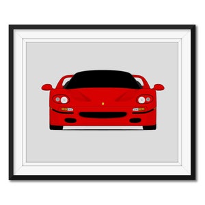 Ferrari F50 (1995-1997) Inspired Car Poster Print Wall Art Decor CX1 (Unframed)