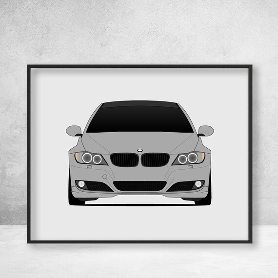Bmw E90 335i Lci Coupe Poster Print Wall Art Decor E90 E91 E92 Etsy