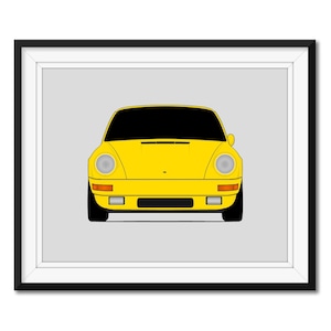 Porsche 911 RUF CTR (1987–1996) Car Poster Print Wall Art Decor CX1 (Unframed)