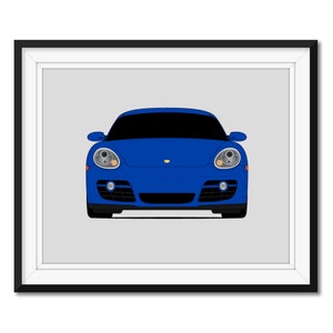 Porsche Cayman S 987 (2005-2008) Inspired Car Poster Print Wall Art Decor CX1 (Unframed)