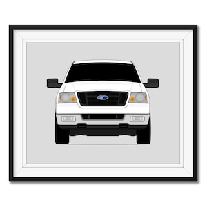 Ford F-150 (2004-2008) 11th Generation Inspired Car Poster Print Wall Art Decor CX1 (Unframed)