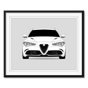 Alfa Romeo Giulia Quadrifoglio 952 (2016-Present) Inspired Car Poster Print Wall Art Decor (Speciale Veloce) CX1 (Unframed)