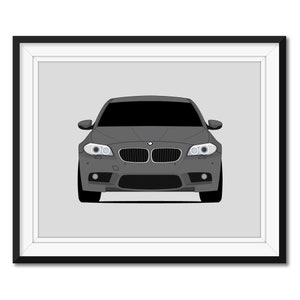BMW 5 Series 535i F10 (2012-2016) Inspired Car Poster Print Wall Art Decor CX1 (Unframed)