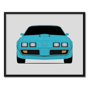 Pontiac Firebird Trans Am (1979-1981) geïnspireerd op auto poster print muurkunst decor CX1 (ingelijst)