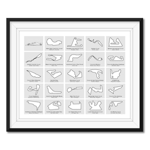Formula 2025 Race Track Circuit Formula Racing Fans Gift Car Poster Print Wall Art F11 BX3 (Unframed)
