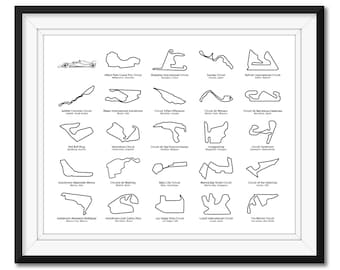 Formula 2026 Race Track Circuit Formula Racing Fans Gift Car Poster Print Wall Art F11 BX3 (Unframed)