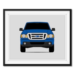 Ford Ranger (2006-2011) Poster auto di terza generazione, stampa artistica da parete, CX1 (senza cornice)