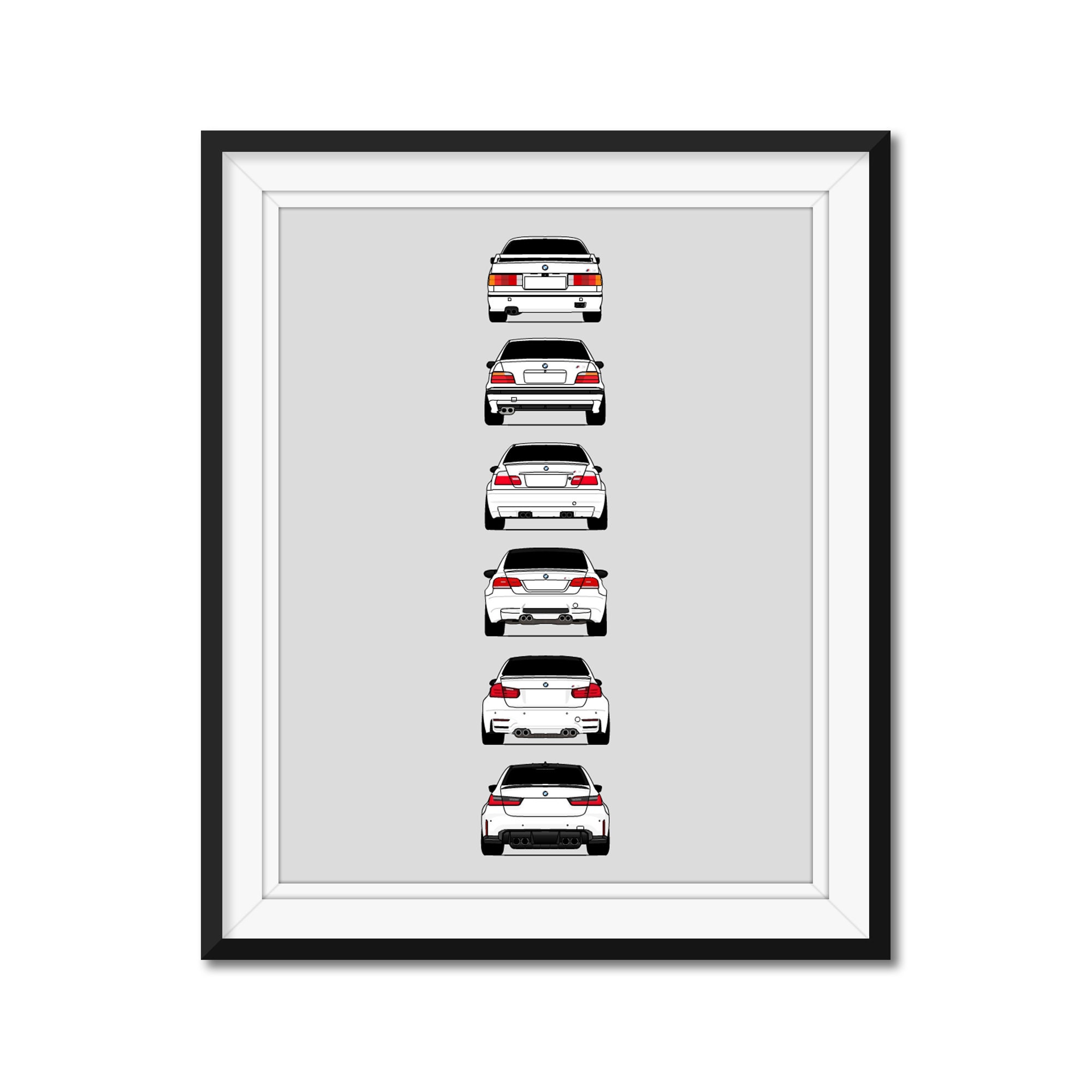 Poster de voyage rétro Bmw M3 Evolution II Art déco 