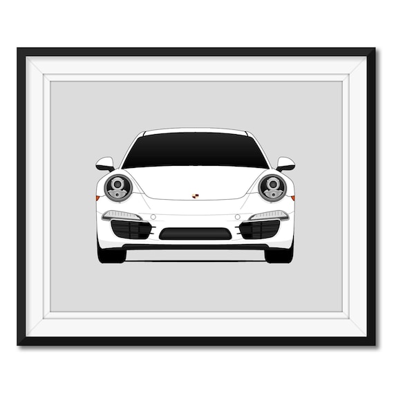 ポルシェ 911 991.1 カレラ (2012-2016) カーポスタープリント