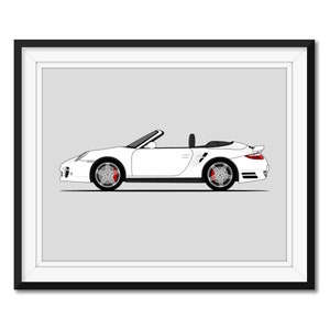 Porsche 930 Porsche 911 Turbo Side Profile View Poster Print Etsy