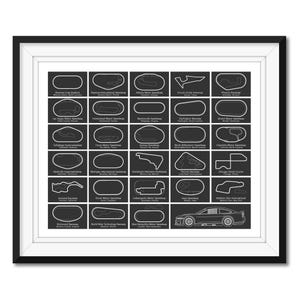 Inspiré de la NASCAR Cup Series, circuit 2025, affiche de voiture, impression d'art mural BX3 (sans cadre)