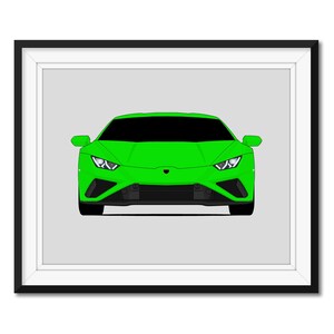 Lamborghini Huracan EVO LP 640-4 and LP 610-2 (2021-2022) Inspired Poster Print Wall Art Decor CX1 (Unframed)