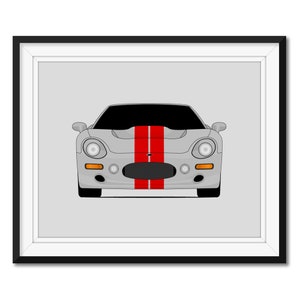 Op Shelby Series I (1999-2005) geïnspireerde autoposter print muurkunst decor CX2 (ingelijst)
