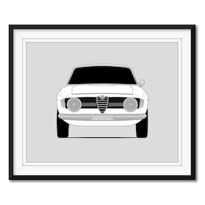 Alfa Romeo Giulia Sprint GT Veloce 105 (1965-1968) Inspired Car Poster Print Wall Art Decor CX1 (Unframed)