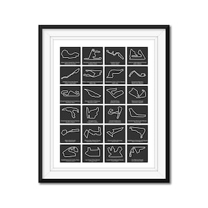 Formula 2025 Race Track Circuit Formula Racing Fans Gift Car Poster Print Wall Art F11 BX3 (Unframed)