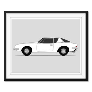 Studebaker Avanti (1963-1964) (Seitenprofil) Auto Poster Druck Wandkunst Dekor Raymond Loewy Designed Auto CX1 (Ungerahmt)