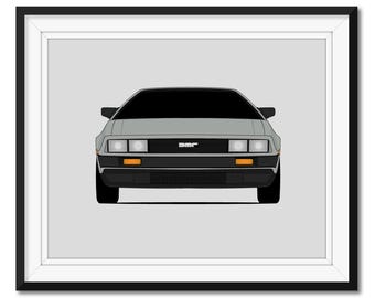 DMC DeLorean (1981-1983) Car Poster Print Wall Art Decor CX1 (Unframed)