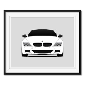 BMW M6 E63 E64 (2005-2010) Inspired Car Poster Print Wall Art Decor BMW M Power CX1 (Unframed)