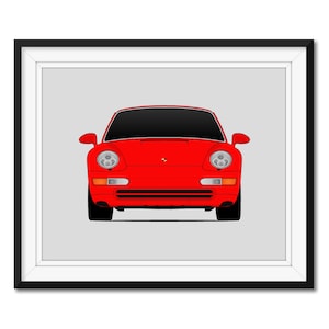 Porsche 911 993 (1994-1998) Inspired Car Poster Print Wall Art Decor Carrera Turbo CX1 (Unframed)