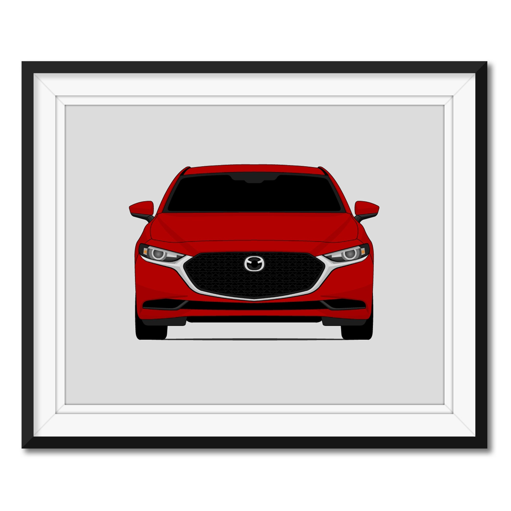 Mazda 3 BP 2019-present 4th Generation Inspired Car Poster Print Wall Art  Decor CX1 unframed 