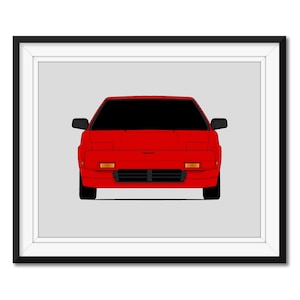 トヨタ MR2 AW10 AW11 (1984-1989) 初代車ポスタープリント ウォールアート 装飾 CX1 (フレームなし)
