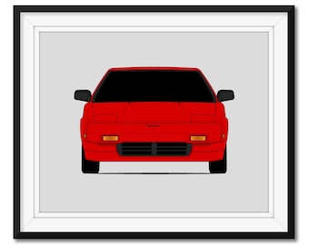 Toyota MR2 AW10 AW11 (1984-1989) 1st Generation Car Poster Print Wall Art Decor CX1 (Unframed)
